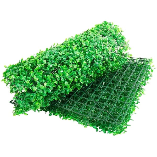 12 Pack Artificial Boxwood Hedge 16X24in Faux Plant Green Wall Panels ...