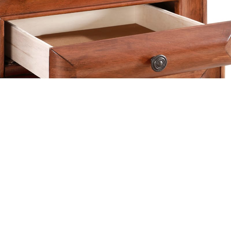6-Drawer Wooden TV Media Chest - 42" - Brown