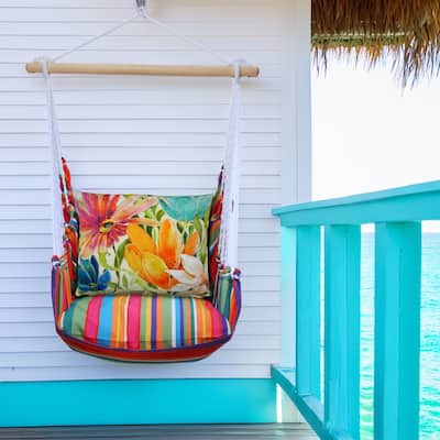 Magnolia Casual Swing Set 4 piece - Le Jardin Stripe w/ Tropical 1