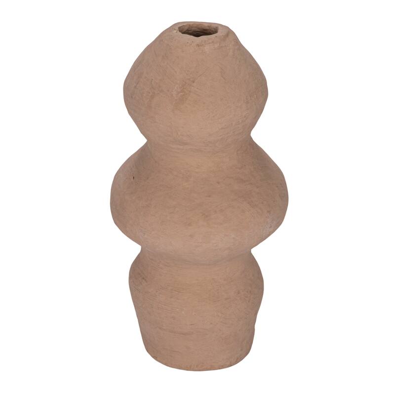 Handmade Paper Mache Vase with Dusty and Smooth Design