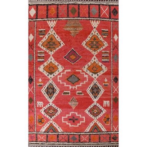 Tribal Oriental Moroccan Area Rug Hand-knotted Geometric Wool Carpet - 8'11" x 12'10"