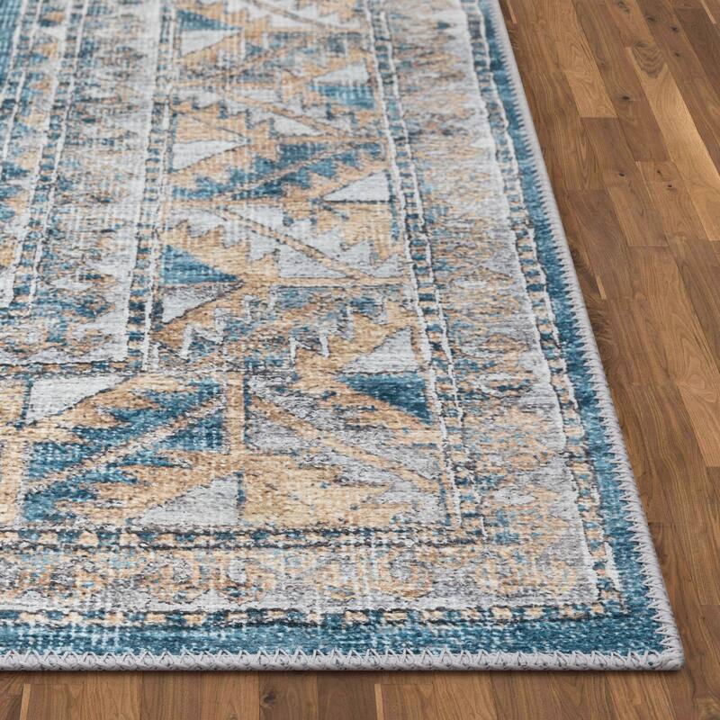 Well Woven Lotus Cartago Vintage Medallion Machine Washable Area Rug