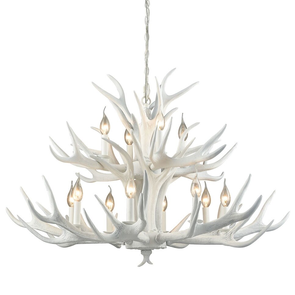 Shop Elk Home D3318 Big Sky 12 Light 39 Wide Antler Chandelier