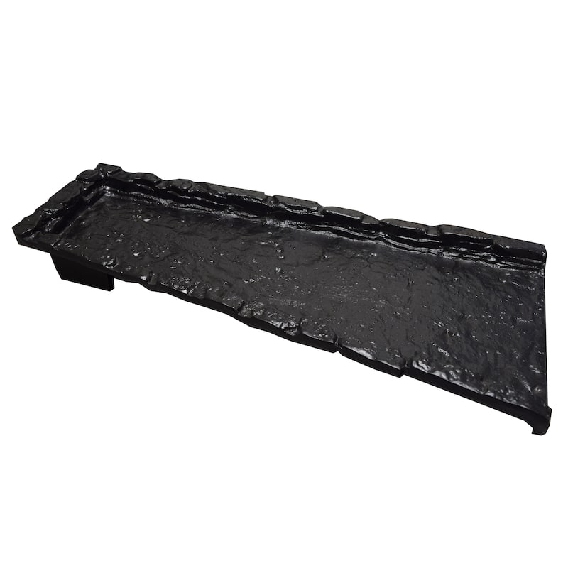 Slate Stone Rock Cast Aluminum Downspout Gutter 24 in. Splash Block