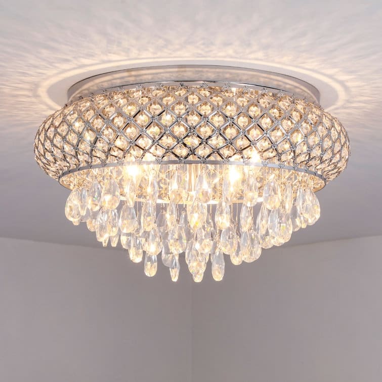Maxax 5 - Lights Metal Crystal Flush Mount - N/A
