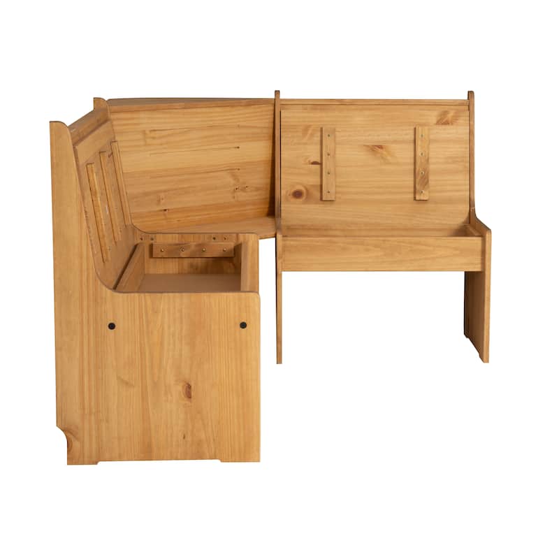 Wendell Solid Wood Corner Breakfast Nook Dining Set