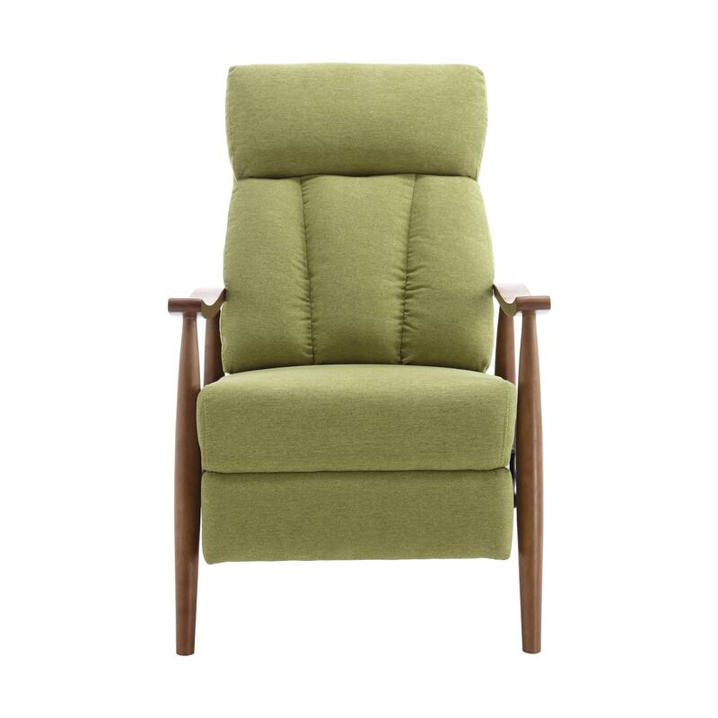 Modern 26.38" Upholstered Adjustable Chaise Lounge Chair with Wood Frame for Living Room - Olive Green