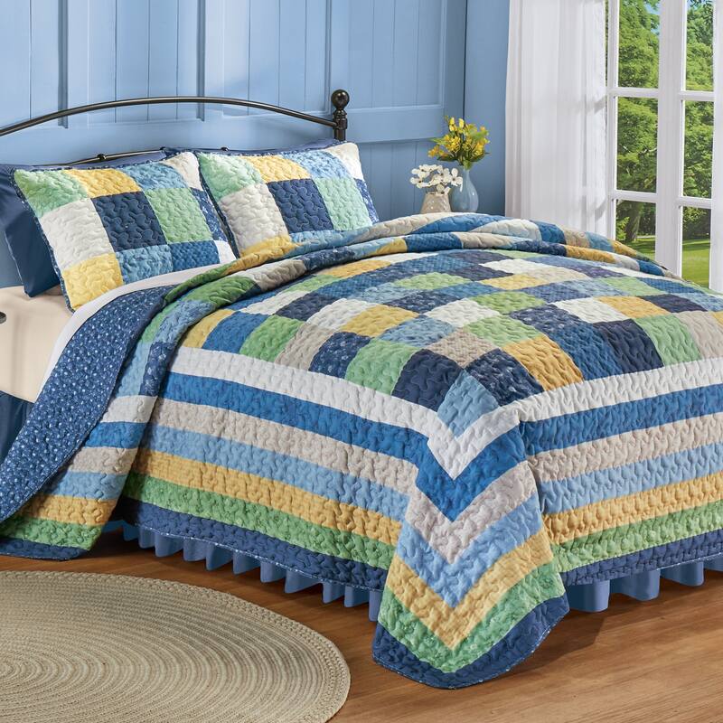 Adeline Reversible Oversized Patchwork Quilt - King