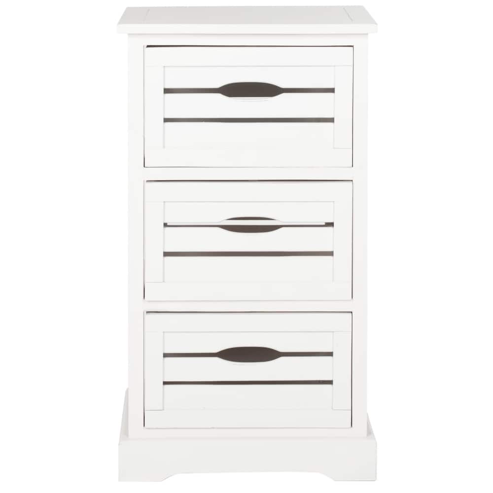 SAFAVIEH Cherry 3-Drawer Storage Cream Cabinet - 16.5" x 12.6" x 29.5" - 17Wx13Dx30H