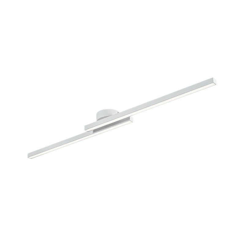 Contemporary 2-Light Black Linear Dimmable LED Vanity Wall Lamp