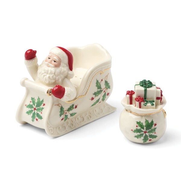 Lenox Holiday Santa & Presents Salt and Pepper Shakers