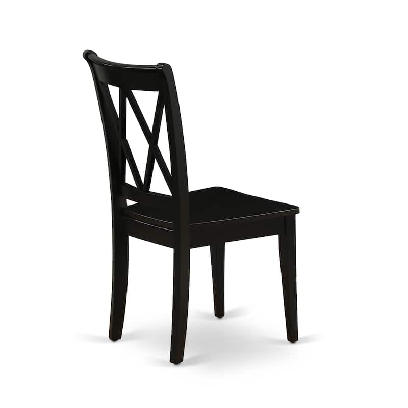 East West Furniture Kitchen Table Set- a Rectangle Dining Table and Solid Wood Seat Chairs, (Pieces Options)