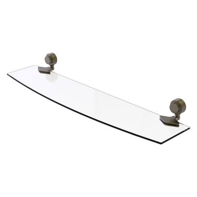 Allied Brass Venus Collection 24 Inch Glass Shelf with Grooved Accents