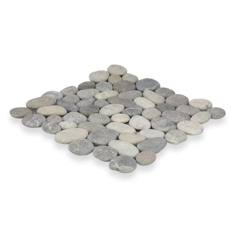 Classic Pebble 11 in. x 11 in. Mesh-Mounted Mosaic Wall and Floor Tile