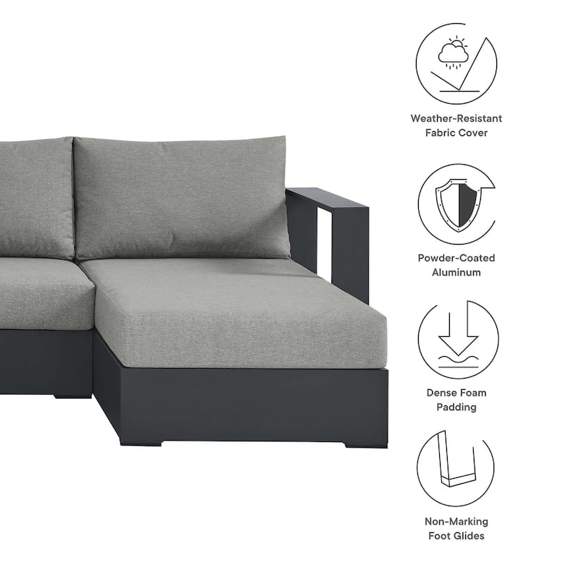 Tahoe Patio Aluminum 4-Piece Sectional Sofa Set