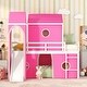 preview thumbnail 2 of 5, Pink Castle Bunk Bed with Slide, Tent and Tower, Full-Length Guardrail