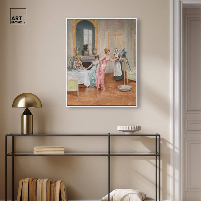 The Parrot and the Tea Party Canvas by Art Remedy