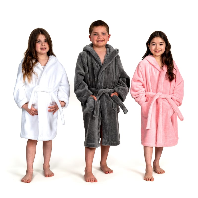 Sweet Kids 100% Polyester SUPER PLUSH Double Brushed Hooded Bathrobe