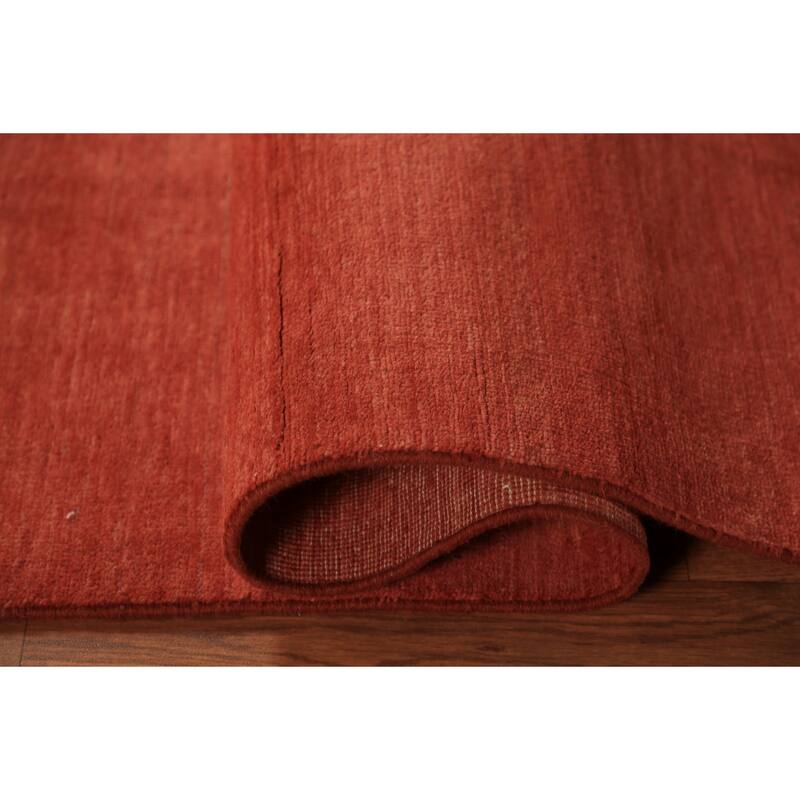 Modern Gabbeh Oriental Rug Hand-Knotted Wool Carpet - 5'0" x 6'6"