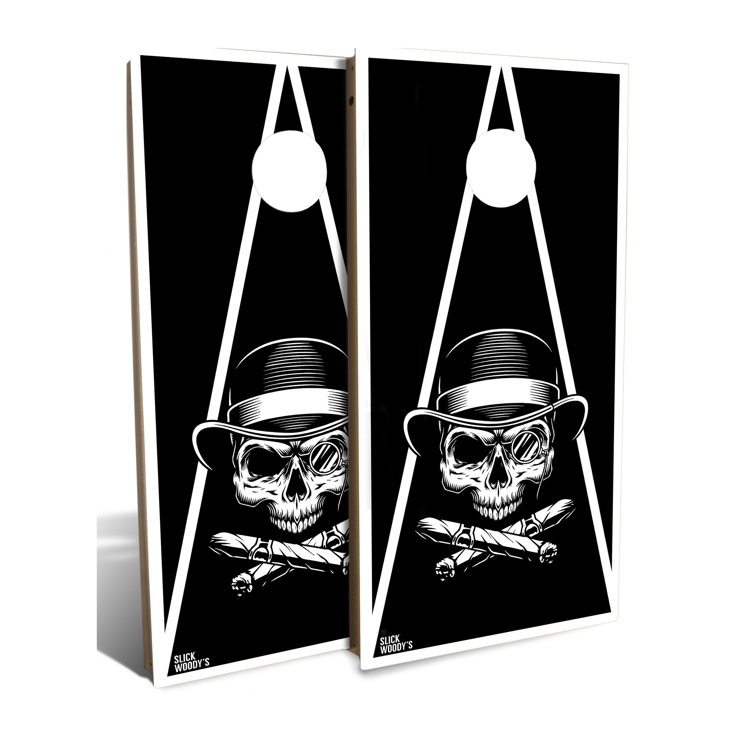 Skull and Cross Cigars Backyard Cornhole Board Set (Includes 8