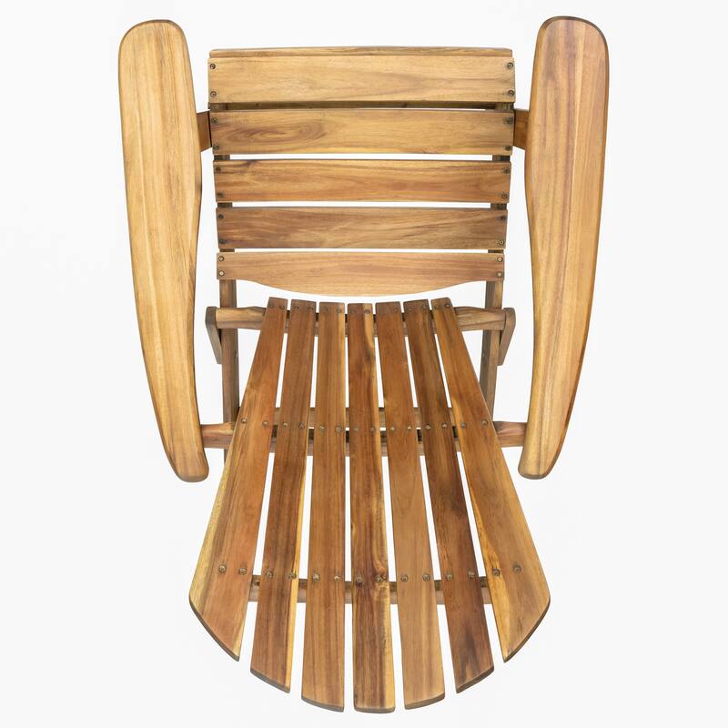 Rustic Acacia Wood Foldable Adirondack Chairs