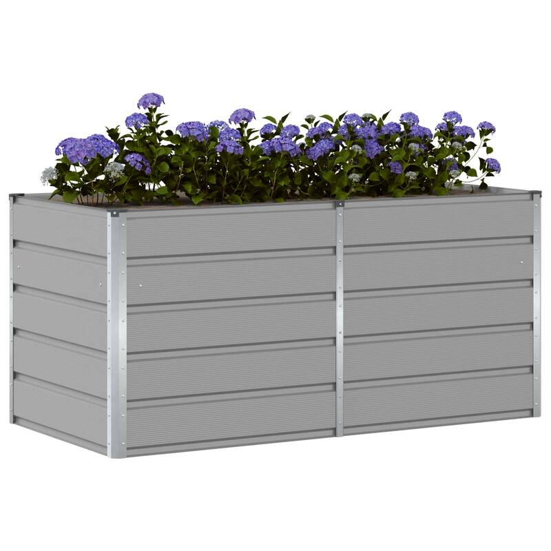 vidaXL Planter in Steel - 62.99 x 31.50 x 17.72