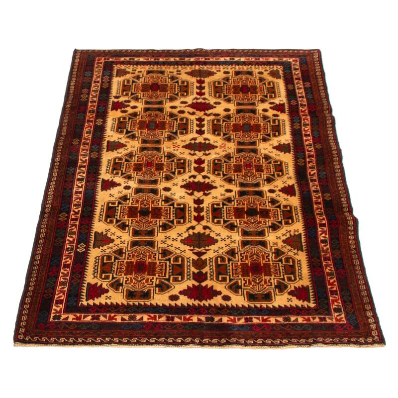 Teimani Ivory Rug 3'11" x 6'5" - 3'11 x 6'5
