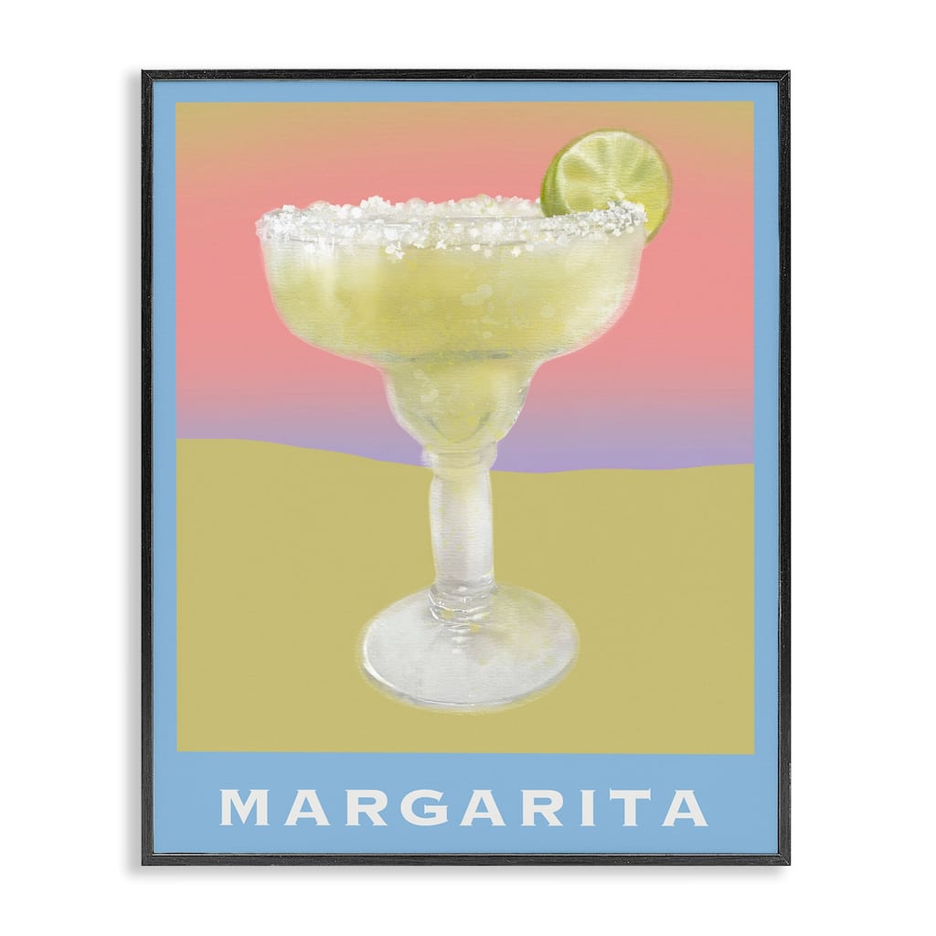 Stupell Margarita over Faded Gradient Framed Giclee Art Design By Matthew Piotrowicz