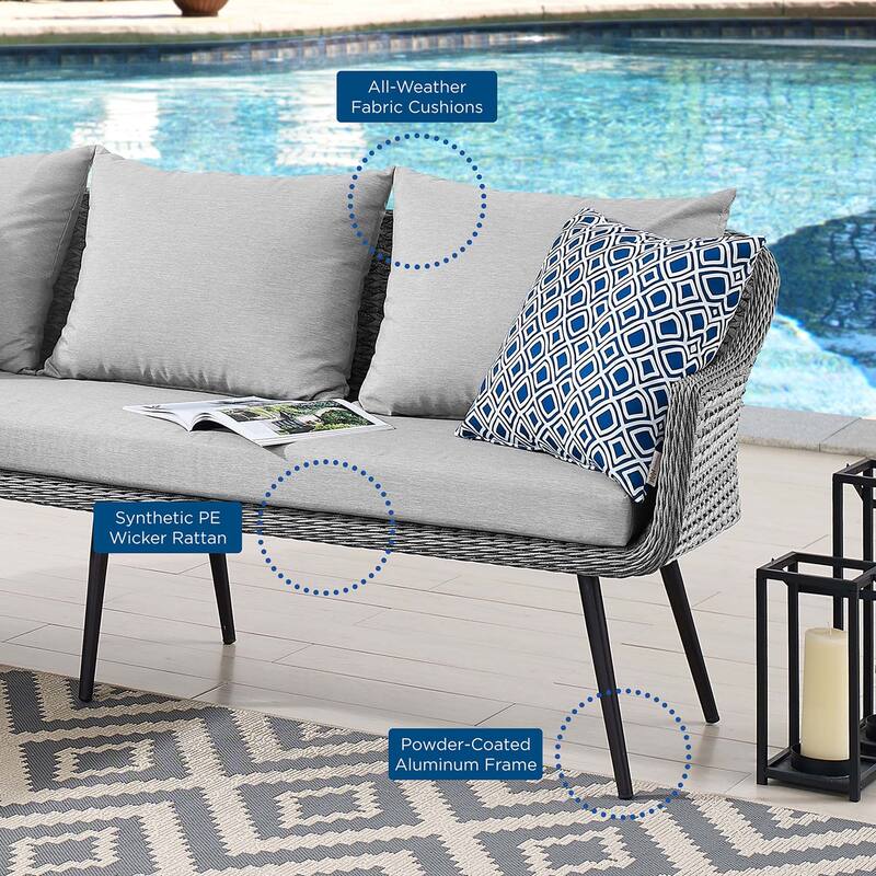 Endeavor Outdoor Patio Wicker Rattan Outdoor Patio Wicker Rattan Seating Set