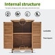 preview thumbnail 40 of 43, MCombo Small Outdoor Storage Cabinet Shed with Double Doors (24.6" x 18.3" x 38.2"), Wooden 0985