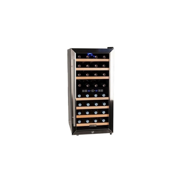 Koldfront TWR327E 16 Inch Wide 32 Bottle Wine Cooler with Dual Cooling Zones
