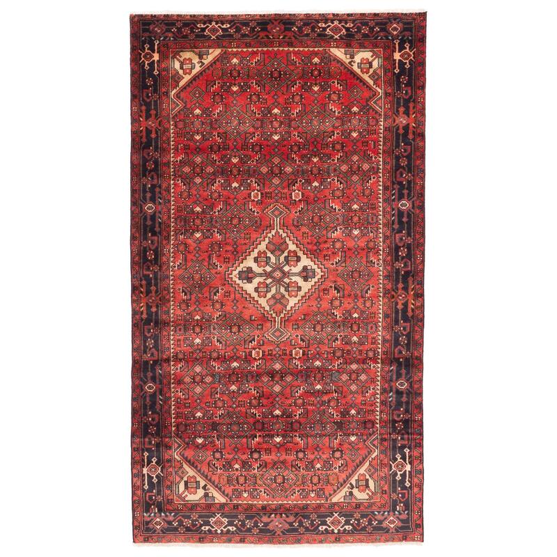 ECARPETGALLERY Hand-knotted Andelz Red Wool Rug - 4'9 x 8'6