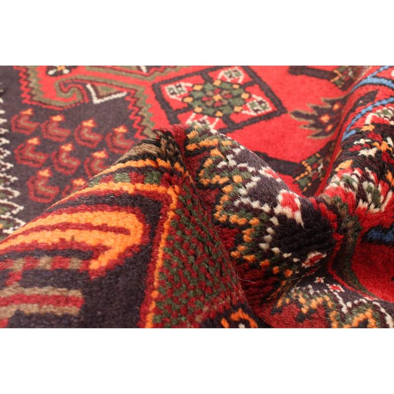 ECARPETGALLERY Hand-knotted Andelz Red Wool Rug - 4'1 x 6'8