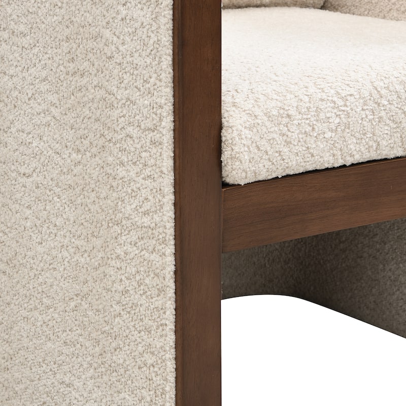 Christopher Knight Home Kest Rubberwood Fabric Dining Chair with Oversized Upholstered Comfort