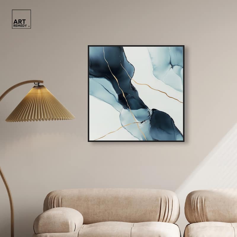 Cerulean Flow I Canvas by Art Remedy
