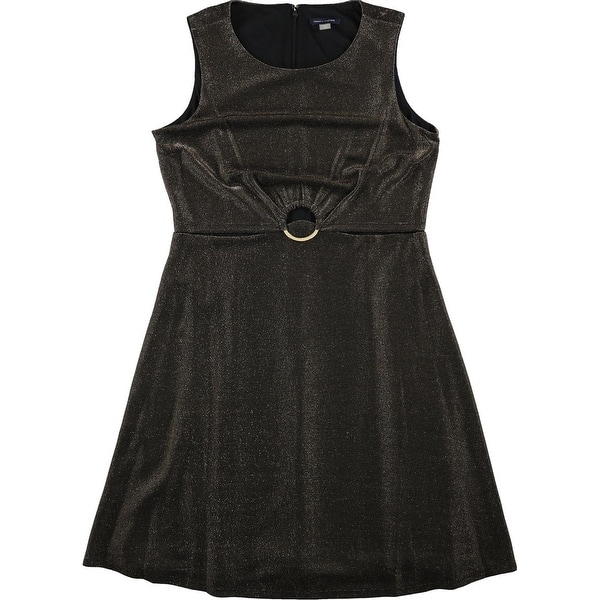 navy blue dress for baby girl Floral Jacquard Short A-Line Dress main image 1