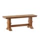 preview thumbnail 29 of 42, Eleanor Two-Tone Trestle Leg Wood Dining Bench by iNSPIRE Q Classic Oak Top with Oak Base