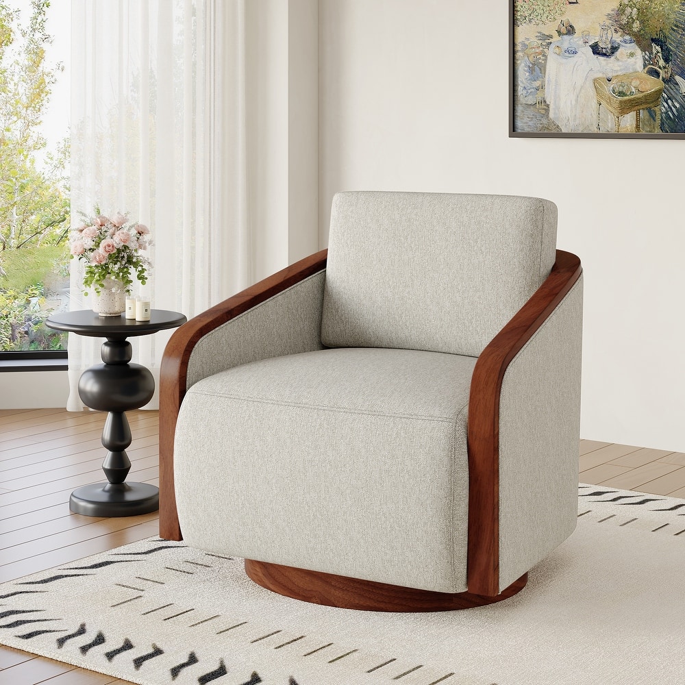 Modern Upholstered Swivel Accent Chair