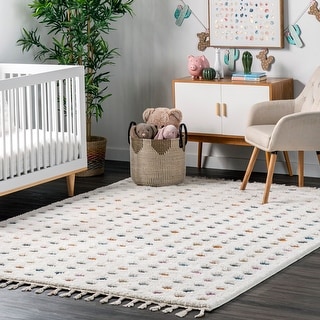 Nuloom Aurelia Dotted High-Low Kids Area Rug