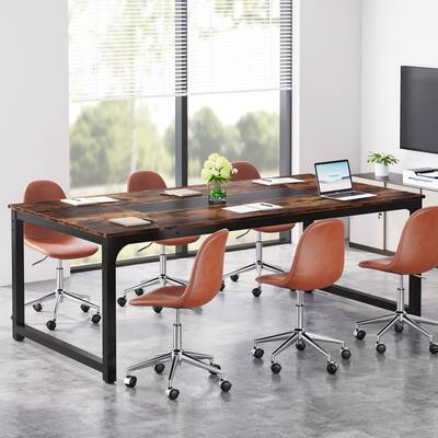 6.5FT Modern Conference Table for Meeting Room, Home Office - 78.9" L x 39.3 W x 30.3" H