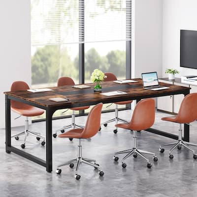 6.5FT Modern Conference Table for Meeting Room, Home Office - 78.9" L x 39.3 W x 30.3" H