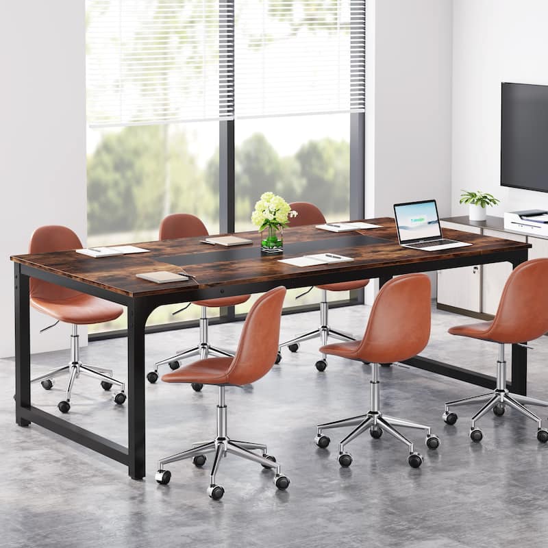 78.7 Inches Large Computer Desk, Modern Office Executive Desk