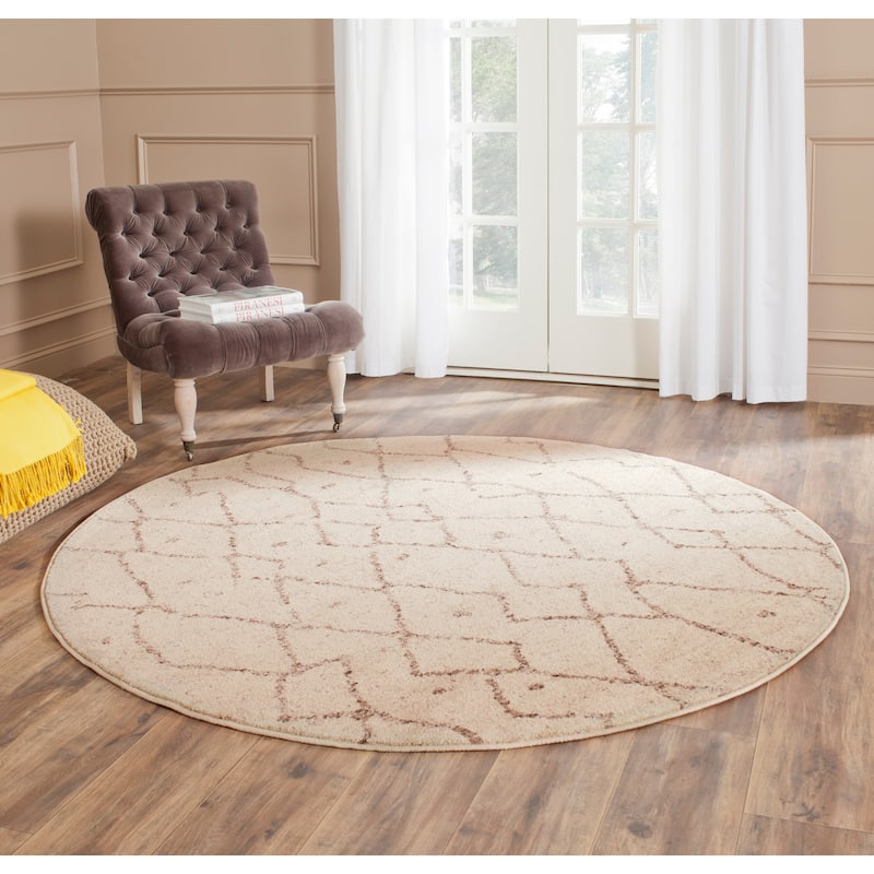 SAFAVIEH Tunisia Klotilde Southwestern Rug - 6' Round - Ivory
