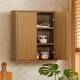 preview thumbnail 42 of 49, Teamson Home 22 in Wooden Bathroom Wall Cabinet, Wood Organizer for Bathroom, Kitchen, Laundry, Space Saving Furniture