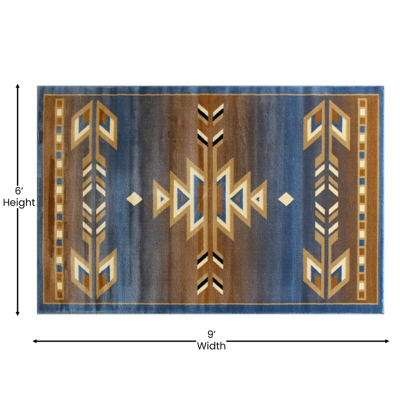 Multipurpose Southwestern Style Patterned Indoor Area Rug