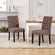 preview thumbnail 6 of 32, Grandview Tufted Dining Chair (Set of 2) Brown