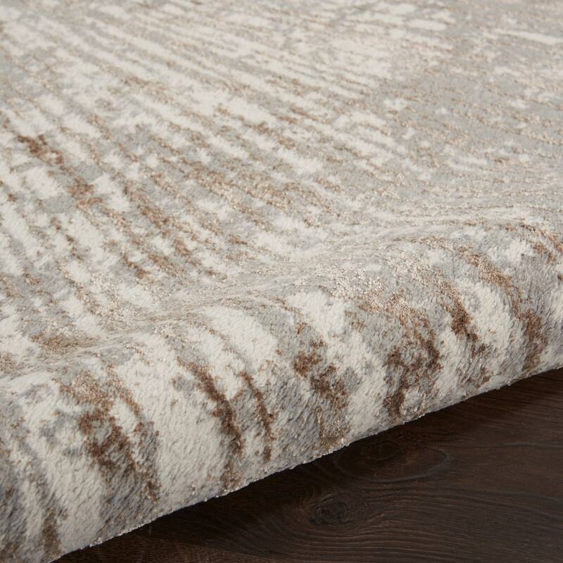 Inspire Me! Home Décor Metallic Modern Abstract Area Rug