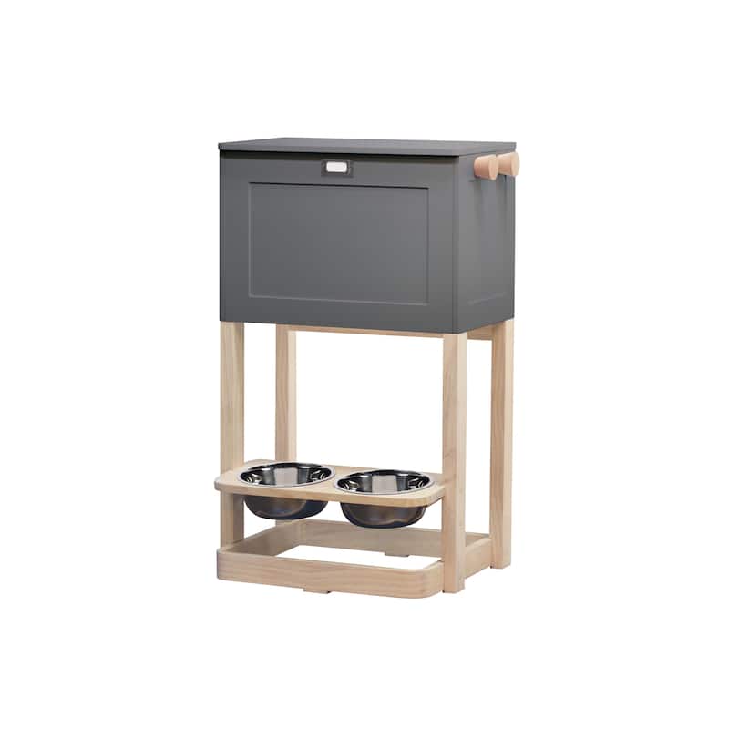 Parlor Pet Feeder Station - Grey
