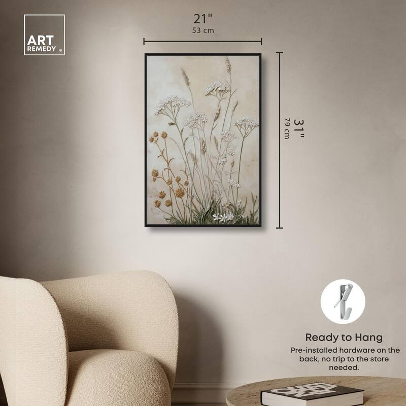 Plaster Petal Panorama Canvas by Art Remedy
