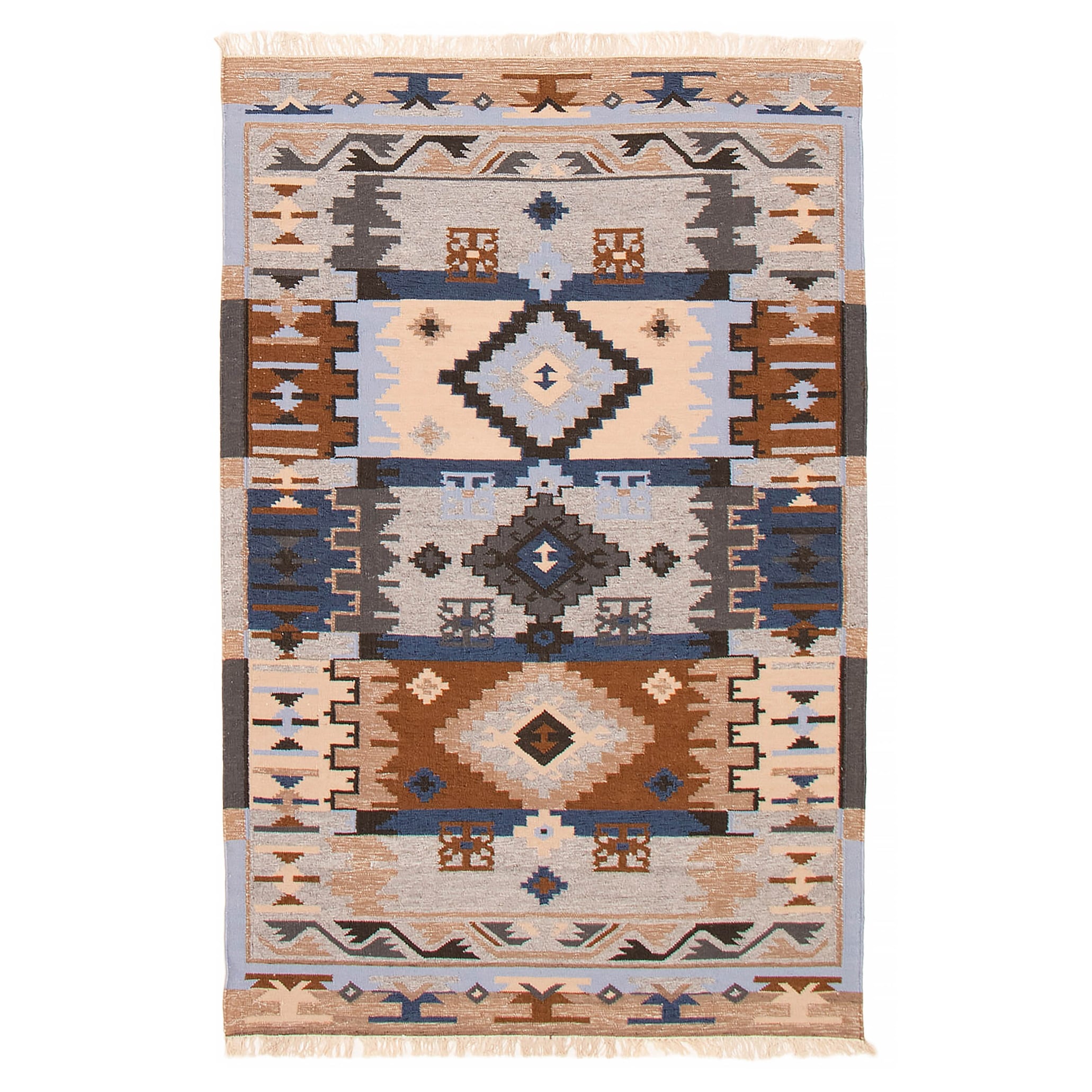 Ankara FW Grey Kilim 5'2" x 8'0" - 5'2 x 8'0